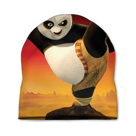 Шапка 3D с принтом Кунг фу панда в Екатеринбурге, 100% полиэстер | универсальный размер, печать по всей поверхности изделия | Тематика изображения на принте: kung fu | kung fu panda | panda | кунг фу | кунг фу панда | кунгфу | панда. кунг фу | по