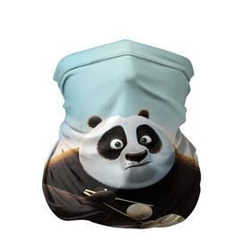 Бандана-труба 3D с принтом Кунг фу панда в Екатеринбурге, 100% полиэстер, ткань с особыми свойствами — Activecool | плотность 150‒180 г/м2; хорошо тянется, но сохраняет форму | панда