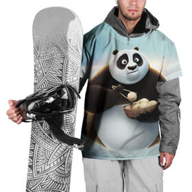 Накидка на куртку 3D с принтом Кунг фу панда в Екатеринбурге, 100% полиэстер |  | Тематика изображения на принте: панда