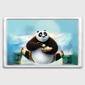 Магнит 45*70 с принтом Кунг фу панда в Екатеринбурге, Пластик | Размер: 78*52 мм; Размер печати: 70*45 | Тематика изображения на принте: панда