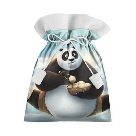 Подарочный 3D мешок с принтом Кунг фу панда в Екатеринбурге, 100% полиэстер | Размер: 29*39 см | панда