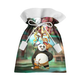 Подарочный 3D мешок с принтом Кунг фу панда в Екатеринбурге, 100% полиэстер | Размер: 29*39 см | Тематика изображения на принте: kung fu | kung fu panda | panda | кунг фу | кунг фу панда | кунгфу | панда. кунг фу | по