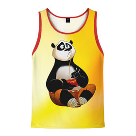 Мужская майка 3D с принтом Кунг фу панда в Екатеринбурге, 100% полиэстер | круглая горловина, приталенный силуэт, длина до линии бедра. Пройма и горловина окантованы тонкой бейкой | kung fu | kung fu panda | panda | кунг фу | кунг фу панда | кунгфу | панда. кунг фу | по