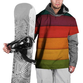 Накидка на куртку 3D с принтом Colored fence в Екатеринбурге, 100% полиэстер |  | Тематика изображения на принте: color | полосочки | цвет