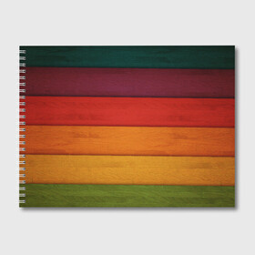 Альбом для рисования с принтом Colored fence в Екатеринбурге, 100% бумага
 | матовая бумага, плотность 200 мг. | color | полосочки | цвет