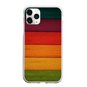 Чехол для iPhone 11 Pro матовый с принтом Colored fence в Екатеринбурге, Силикон |  | color | полосочки | цвет