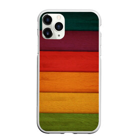 Чехол для iPhone 11 Pro Max матовый с принтом Colored fence в Екатеринбурге, Силикон |  | color | полосочки | цвет