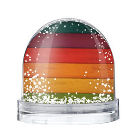 Снежный шар с принтом Colored fence в Екатеринбурге, Пластик | Изображение внутри шара печатается на глянцевой фотобумаге с двух сторон | color | полосочки | цвет
