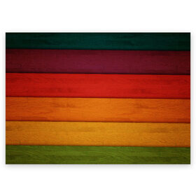Поздравительная открытка с принтом Colored fence в Екатеринбурге, 100% бумага | плотность бумаги 280 г/м2, матовая, на обратной стороне линовка и место для марки
 | color | полосочки | цвет