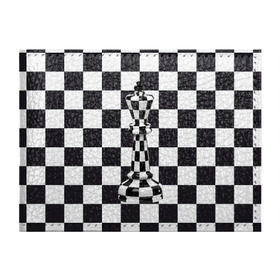 Обложка для студенческого билета с принтом Ферзь в Екатеринбурге, натуральная кожа | Размер: 11*8 см; Печать на всей внешней стороне | Тематика изображения на принте: клетки | ферзь | шахматная доска | шахматы