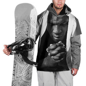 Накидка на куртку 3D с принтом Майк Тайсон в Екатеринбурге, 100% полиэстер |  | Тематика изображения на принте: бокс | тайсон