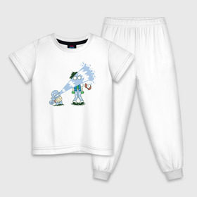 Детская пижама хлопок с принтом Squirt-Fail в Екатеринбурге, 100% хлопок |  брюки и футболка прямого кроя, без карманов, на брюках мягкая резинка на поясе и по низу штанин
 | 