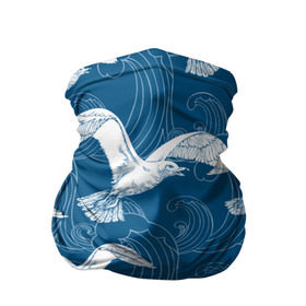 Бандана-труба 3D с принтом Чайки в Екатеринбурге, 100% полиэстер, ткань с особыми свойствами — Activecool | плотность 150‒180 г/м2; хорошо тянется, но сохраняет форму | небо | полет | птицы | чайки