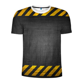 Мужская футболка 3D спортивная с принтом Дорожные работы в Екатеринбурге, 100% полиэстер с улучшенными характеристиками | приталенный силуэт, круглая горловина, широкие плечи, сужается к линии бедра | 