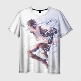 Мужская футболка 3D с принтом Бездомный бог в Екатеринбурге, 100% полиэфир | прямой крой, круглый вырез горловины, длина до линии бедер | anime | noragami | аниме | бездомный бог | бог | йато | норагами