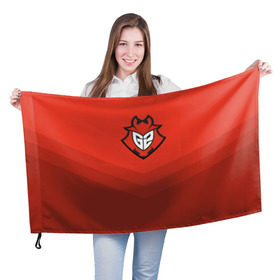 Флаг 3D с принтом G2 eSports в Екатеринбурге, 100% полиэстер | плотность ткани — 95 г/м2, размер — 67 х 109 см. Принт наносится с одной стороны | csgo | cyber | esports | g2 | team | г2 | ксго