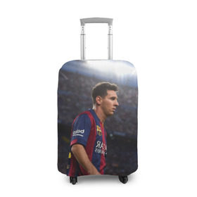 Чехол для чемодана 3D с принтом Messi в Екатеринбурге, 86% полиэфир, 14% спандекс | двустороннее нанесение принта, прорези для ручек и колес | месси