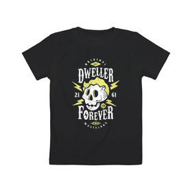 Детская футболка хлопок с принтом Dweller Forever в Екатеринбурге, 100% хлопок | круглый вырез горловины, полуприлегающий силуэт, длина до линии бедер | boy | fallout | pip | vault | убежище | фаллаут