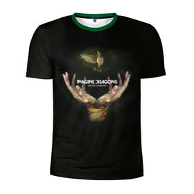 Мужская футболка 3D спортивная с принтом Imagine dragons в Екатеринбурге, 100% полиэстер с улучшенными характеристиками | приталенный силуэт, круглая горловина, широкие плечи, сужается к линии бедра | dragons | imagine | rock | драгонз | имэджн | рок