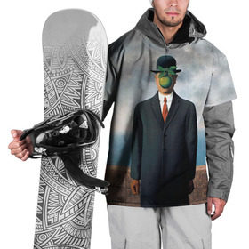 Накидка на куртку 3D с принтом Сын человеческий в Екатеринбурге, 100% полиэстер |  | Тематика изображения на принте: art | искусство | рене | рене магритт | сын человеческий