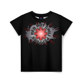 Детская футболка 3D с принтом Red Hot Chili Peppers в Екатеринбурге, 100% гипоаллергенный полиэфир | прямой крой, круглый вырез горловины, длина до линии бедер, чуть спущенное плечо, ткань немного тянется | chili | heavy | hot | metal | peppers | red | rhcp | rock | trash | кидис | метал | рок | хеви | энтони