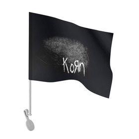 Флаг для автомобиля с принтом KoЯn в Екатеринбурге, 100% полиэстер | Размер: 30*21 см | korn | metal | rock | группы | корн | метал | рок