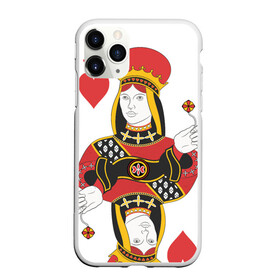 Чехол для iPhone 11 Pro матовый с принтом Дама в Екатеринбурге, Силикон |  | 14 февраля | love | влюбленные | карты | королева | король | лав | любовь | пара | парные | подарок