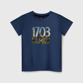 Детская футболка хлопок с принтом 1703 family в Екатеринбурге, 100% хлопок | круглый вырез горловины, полуприлегающий силуэт, длина до линии бедер | Тематика изображения на принте: петербург | питер | санкт | санкт петербург | спб