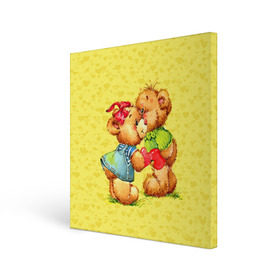 Холст квадратный с принтом Влюбленные мишки в Екатеринбурге, 100% ПВХ |  | 14 февраля | bear | love | teddy | валентин | влюбленный | любовь | милый | мишка | рисунок | сердечко | сердце