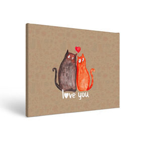 Холст прямоугольный с принтом Влюбленные котики в Екатеринбурге, 100% ПВХ |  | 14 февраля | bear | love | teddy | валентин | влюбленный | киска | кот | котик | любовь | милый | рисунок | сердечко | сердце