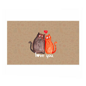Бумага для упаковки 3D с принтом Влюбленные котики в Екатеринбурге, пластик и полированная сталь | круглая форма, металлическое крепление в виде кольца | Тематика изображения на принте: 14 февраля | bear | love | teddy | валентин | влюбленный | киска | кот | котик | любовь | милый | рисунок | сердечко | сердце