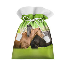 Подарочный 3D мешок с принтом Лошади 2 в Екатеринбурге, 100% полиэстер | Размер: 29*39 см | horse | horseshoe | акварель | головалошади | грива | единорог | жеребец | животные | конь | лошадь | лошадьскрыльями | подкова | природа | рисуноккрасками