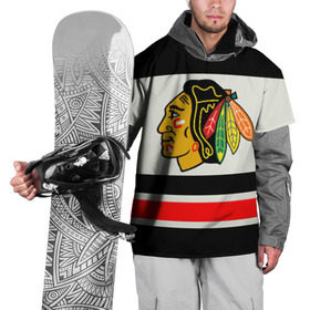 Накидка на куртку 3D с принтом Chicago Blackhawks в Екатеринбурге, 100% полиэстер |  | chicago blackhawks | hockey | nhl | нхл | хоккей