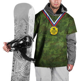 Накидка на куртку 3D с принтом Самый лучший дед в Екатеринбурге, 100% полиэстер |  | дедуля | медаль | награда