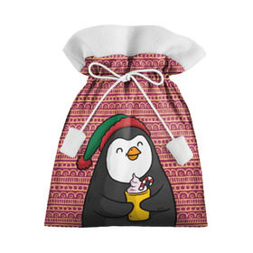 Подарочный 3D мешок с принтом Пингвиня в Екатеринбурге, 100% полиэстер | Размер: 29*39 см | пингвин