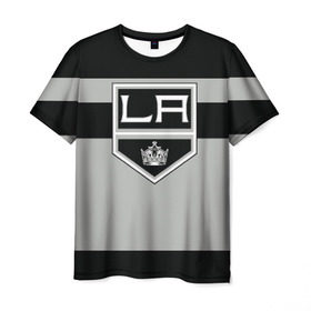 Мужская футболка 3D с принтом Los Angeles Kings в Екатеринбурге, 100% полиэфир | прямой крой, круглый вырез горловины, длина до линии бедер | hockey | los angeles kings | nhl | нхл | спорт | хоккей