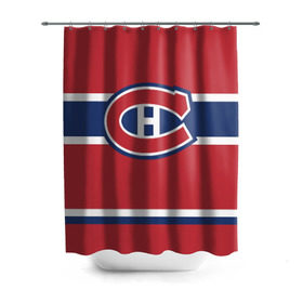 Штора 3D для ванной с принтом Montreal Canadiens в Екатеринбурге, 100% полиэстер | плотность материала — 100 г/м2. Стандартный размер — 146 см х 180 см. По верхнему краю — пластиковые люверсы для креплений. В комплекте 10 пластиковых колец | hockey | montreal canadien | nhl | нхл | спорт | хоккей