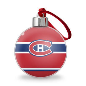 Ёлочный шар с принтом Montreal Canadiens в Екатеринбурге, Пластик | Диаметр: 77 мм | hockey | montreal canadien | nhl | нхл | спорт | хоккей