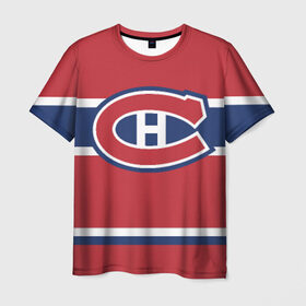 Мужская футболка 3D с принтом Montreal Canadiens в Екатеринбурге, 100% полиэфир | прямой крой, круглый вырез горловины, длина до линии бедер | hockey | montreal canadien | nhl | нхл | спорт | хоккей
