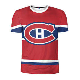 Мужская футболка 3D спортивная с принтом Montreal Canadiens в Екатеринбурге, 100% полиэстер с улучшенными характеристиками | приталенный силуэт, круглая горловина, широкие плечи, сужается к линии бедра | Тематика изображения на принте: hockey | montreal canadien | nhl | нхл | спорт | хоккей