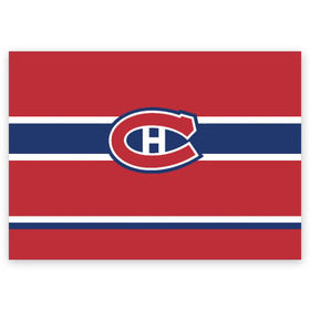 Поздравительная открытка с принтом Montreal Canadiens в Екатеринбурге, 100% бумага | плотность бумаги 280 г/м2, матовая, на обратной стороне линовка и место для марки
 | hockey | montreal canadien | nhl | нхл | спорт | хоккей