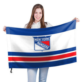 Флаг 3D с принтом New York Rangers в Екатеринбурге, 100% полиэстер | плотность ткани — 95 г/м2, размер — 67 х 109 см. Принт наносится с одной стороны | hockey | new york rangers | nhl | нхл | спорт | хоккей