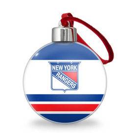 Ёлочный шар с принтом New York Rangers в Екатеринбурге, Пластик | Диаметр: 77 мм | hockey | new york rangers | nhl | нхл | спорт | хоккей