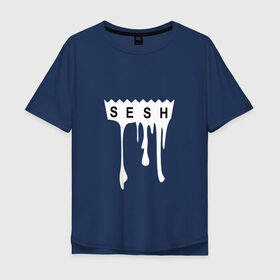 Мужская футболка хлопок Oversize с принтом Bones в Екатеринбурге, 100% хлопок | свободный крой, круглый ворот, “спинка” длиннее передней части | Тематика изображения на принте: sesh | реп | рэп