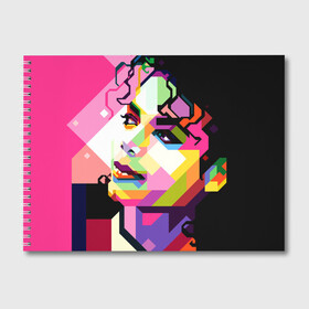 Альбом для рисования с принтом Майкл Джексон в Екатеринбурге, 100% бумага
 | матовая бумага, плотность 200 мг. | michael jackson | майкл джексон | поп арт | портрет
