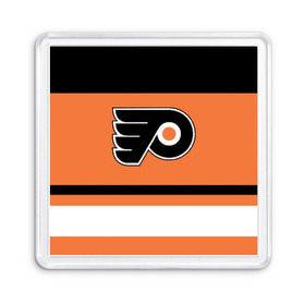 Магнит 55*55 с принтом Philadelphia Flyers в Екатеринбурге, Пластик | Размер: 65*65 мм; Размер печати: 55*55 мм | hockey | nhl | philadelphia flyers | нхл | хоккей