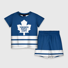 Детский костюм с шортами 3D с принтом Toronto Maple Leafs в Екатеринбурге,  |  | hockey | nhl | toronto maple leafs | нхл | хоккей