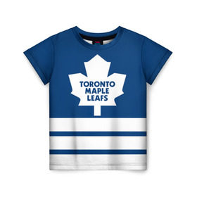 Детская футболка 3D с принтом Toronto Maple Leafs в Екатеринбурге, 100% гипоаллергенный полиэфир | прямой крой, круглый вырез горловины, длина до линии бедер, чуть спущенное плечо, ткань немного тянется | hockey | nhl | toronto maple leafs | нхл | хоккей