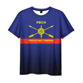Мужская футболка 3D с принтом Ракетные Войска в Екатеринбурге, 100% полиэфир | прямой крой, круглый вырез горловины, длина до линии бедер | рвсн