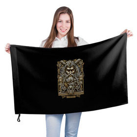 Флаг 3D с принтом Весы в Екатеринбурге, 100% полиэстер | плотность ткани — 95 г/м2, размер — 67 х 109 см. Принт наносится с одной стороны | libra | арт | весы | гороскоп | знаки зодиака | череп